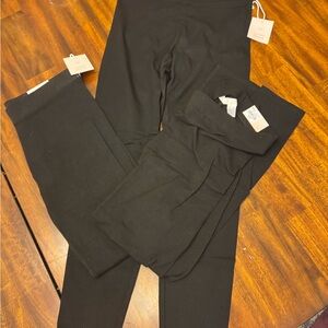 LC Lauren Conrad Black High-Rise Leggings Medium 3 pair NWT